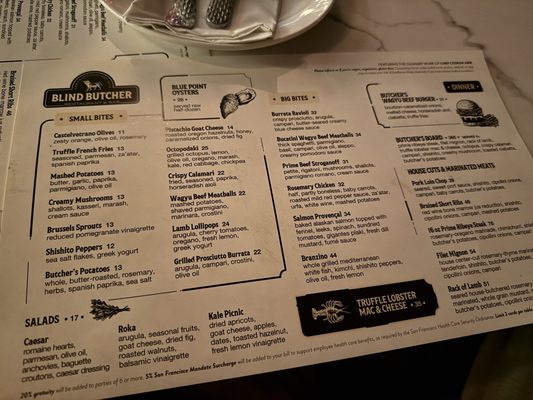 Menu photo 5 Blind Butcher San Francisco, CA
