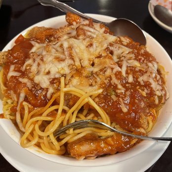 HKS KITCHEN - Baked porkchop with spaghetti - Hong Kong Style Cafe Near Me - Staten Island, New York