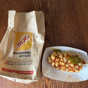 Myungrang Hot Dog - Potato Mozzarella - Korean Near Me - Columbus, Ohio Myungrang Hot Dog - Potato Mozzarella - Korean Near Me - Columbus, Ohio