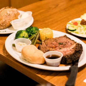 Hotel Nevada Cafe & Diner - Prime Rib special with a baked potato and side salad. - American Near Me - Ely, Nevada Hotel Nevada Cafe & Diner - Prime Rib special with a baked potato and side salad. - American Near Me - Ely, Nevada