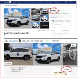 Howdy Honda - Offered at $28,400 on Autotrader, but $29,400 on their site. See my review for details on this BAIT & SWITCH trick they pulled.
