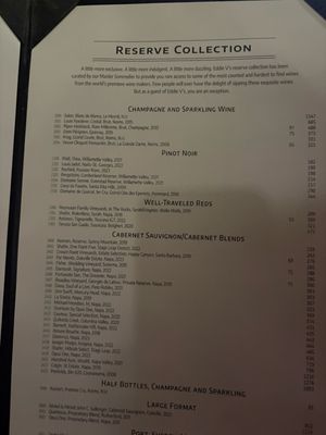 Menu photo 3 Eddie V's Prime Seafood Scottsdale, AZ