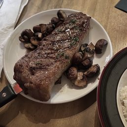 NEW YORK STEAK & EGGS substitute of mushrooms NEW YORK STEAK & EGGS substitute of mushrooms
