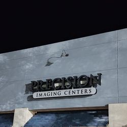 Precision Imaging - Sign not working at night...hard to find them