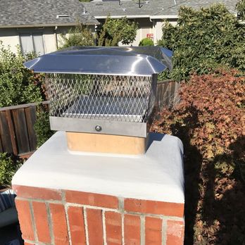 Golden Gate Chimney - Mortar crown and top damper. - Chimney Sweeps Near Me - Oakland, California Golden Gate Chimney - Mortar crown and top damper. - Chimney Sweeps Near Me - Oakland, California