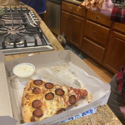 John's Pizza & Subs - Two slices. They looked hot and fresh!