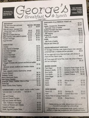 Menu photo 2 George's Breakfast & Lunch Woonsocket, RI