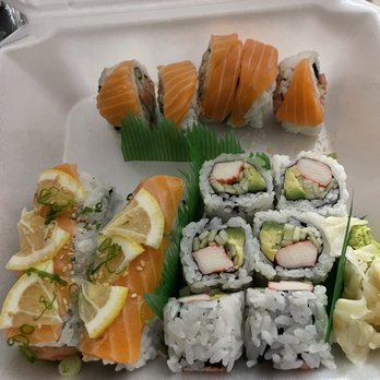 Sushi Yes - Night sky roll, California roll, and Chris roll on top. - Japanese Near Me - Shelby Charter Township, Michigan Sushi Yes - Night sky roll, California roll, and Chris roll on top. - Japanese Near Me - Shelby Charter Township, Michigan