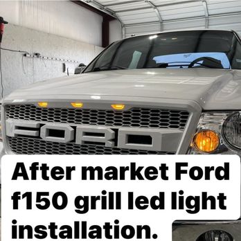Elite Auto Custom Services - After market Ford f150 grill led light installation. - Car Window Tinting Near Me - Red Oak, Texas Elite Auto Custom Services - After market Ford f150 grill led light installation. - Car Window Tinting Near Me - Red Oak, Texas