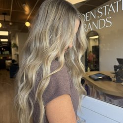 Golden State Strands - Gray blending and KTip extensions