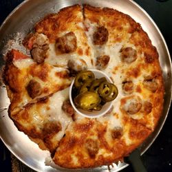 Windy City Grille - Thin Crust Pepperoni and Sausage Pizza
