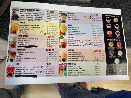 Menu photo 1 Kung Fu Tea Jacksonville, FL