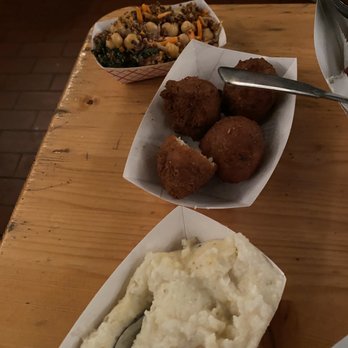 Smithtown Seafood - Kale & Quinoa Salad, Weisenberger Mill Hushpuppies (4), and Grits - Seafood Near Me - Lexington, Kentucky Smithtown Seafood - Kale & Quinoa Salad, Weisenberger Mill Hushpuppies (4), and Grits - Seafood Near Me - Lexington, Kentucky