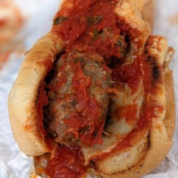 Mom's Italian Meatball Sandwich. Seasoned beef meatballs topped with homemade marinara, with cheese. $10 + $1 = $11 before tax. Mom's Italian Meatball Sandwich. Seasoned beef meatballs topped with homemade marinara, with cheese. $10 + $1 = $11 before tax.