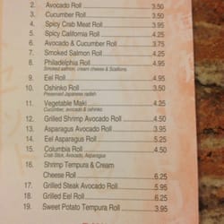 Asian Garden - Cooked (not raw) Sushi Rolls