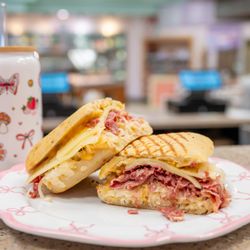 Sisters Gourmet Deli - Lucky You - our March Sandwich special made with Corned Beef, swiss cheese, sauerkraut and thousand island dressing