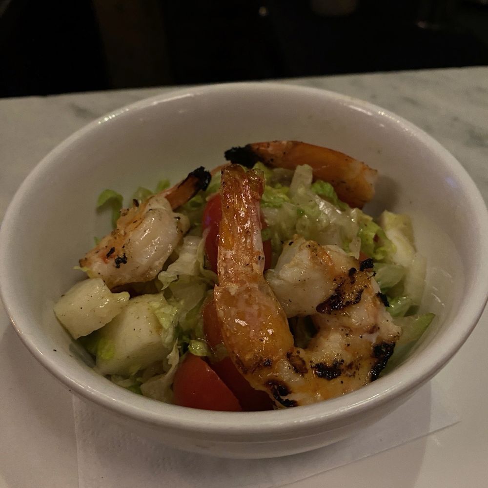 Camarones Con Ensalada De Palmitos Camarones Con Ensalada De Palmitos