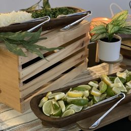 Sauce and taco bar Sauce and taco bar