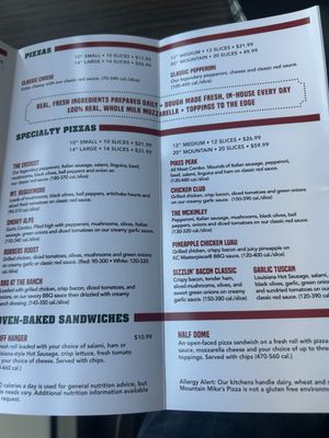 Menu photo 2 Mountain Mike's Pizza Rosemead, CA Menu photo 2 Mountain Mike's Pizza Rosemead, CA