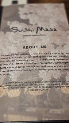 Menu photo 1 Sushi Masa Sugar Land, TX Menu photo 1 Sushi Masa Sugar Land, TX