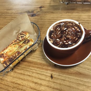 Macondo Coffee Roasters - cheesy bread and a mochaccino! - Coffee & Tea Near Me - Doral, Florida