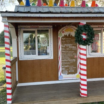 The Candy Cones - a candy shop with candy canes on the roof - Shaved Ice Near Me - Haysville, Kansas