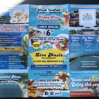 La Playa Grill - Menu Part 1 (Today 4-11-21) *** Prices didn't match charges - American Near Me - Homestead, Florida