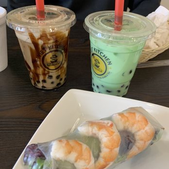 Viet Kitchen - pho & bánh mi - Spring rolls, brown sugar boba latte, honeydew melon boba - Vietnamese Near Me - Madison, Wisconsin Viet Kitchen - pho & bánh mi - Spring rolls, brown sugar boba latte, honeydew melon boba - Vietnamese Near Me - Madison, Wisconsin