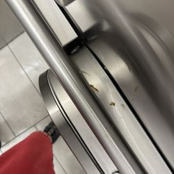Target - They just "cleaned" the bathroom but they missed this shit stain on the stall on top of the toilet paper dispenser.