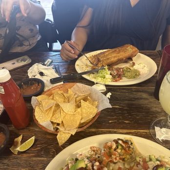 Taco Giro - Shredded beef chimichanga, chips, and salsa - Seafood Near Me - Casa Grande, Arizona