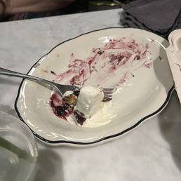Cheese cake was here Cheese cake was here