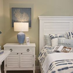 Bronze Lady Home Furnishings - Lexington Tommy Bahama Coastal bedroom furniture accented by contemporary Eastern Accents bedding!