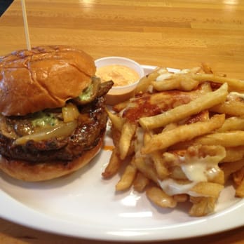 P.S. Burgers - Venice burger with truffle fries.. Insane!! - Burgers Near Me - Mineola, New York P.S. Burgers - Venice burger with truffle fries.. Insane!! - Burgers Near Me - Mineola, New York