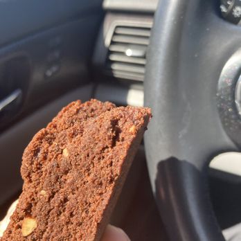 Cattle Dog Coffee Roasters - Half of the chocolate pecan espresso biscotti! - Coffee & Tea Near Me - Crystal River, Florida Cattle Dog Coffee Roasters - Half of the chocolate pecan espresso biscotti! - Coffee & Tea Near Me - Crystal River, Florida