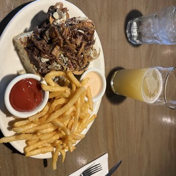 Desert Edge Brewery - Sirloin open face and Crispy Fries - Side, Fjord Explorer 20oz - Pubs Near Me - Salt Lake City, Utah Desert Edge Brewery - Sirloin open face and Crispy Fries - Side, Fjord Explorer 20oz - Pubs Near Me - Salt Lake City, Utah