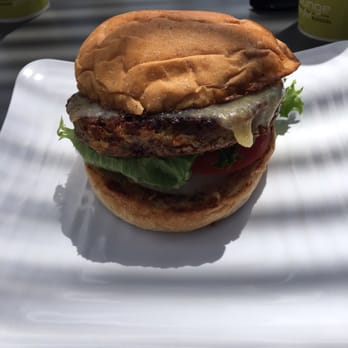 Burger Lounge - Quinoa burger. I wish they had avocado to add to it - Burgers Near Me - Irvine, California Burger Lounge - Quinoa burger. I wish they had avocado to add to it - Burgers Near Me - Irvine, California