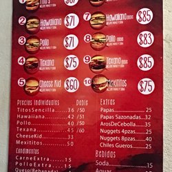 Tito's Burger - Menu.