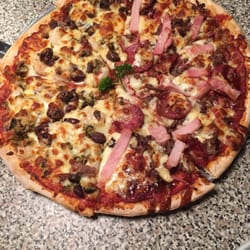 Earth n Sea - Our pizza yum .