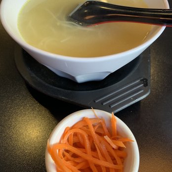 Birmingham Sushi Cafe - Somen noodle soup with carrots on the side to appease my picky 4 year old (they kindly offered and I took them up on it!) - Sushi Bars Near Me - Birmingham, Michigan