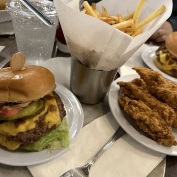 The Rex Burger & Lobster - The Rex Burger, French Fry, 5 Piece Chicken Tenders - American Near Me - Mineola, New York The Rex Burger & Lobster - The Rex Burger, French Fry, 5 Piece Chicken Tenders - American Near Me - Mineola, New York