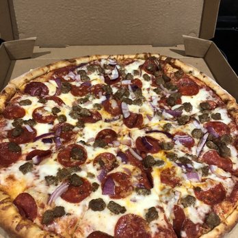 Giant Pizza King - Large pepperoni, onions, and sausage! - Pizza Near Me - Lakeside, California