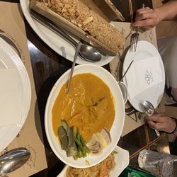 Abe - Bamboo Rice, Kare Kare, and papaya