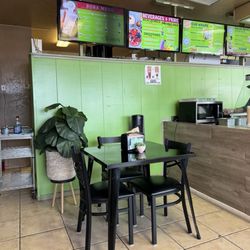 Your Greens Salads - Table next to ordering bar