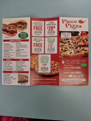 Menu photo 3 Piece O' Pizza Torrance, CA