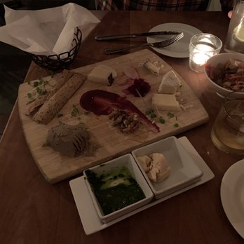 Thompson House Eatery - Cheese board with the pesto and quince butter served with homemade sourdough bread. - New American Near Me - Jackson, New Hampshire