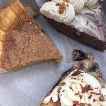 Riverside Pie Cafe - Clockwise from the left: Sugar Maple, Irish Cream Cheesecake and German Chocolate - Desserts Near Me - Windsor, Ontario Riverside Pie Cafe - Clockwise from the left: Sugar Maple, Irish Cream Cheesecake and German Chocolate - Desserts Near Me - Windsor, Ontario