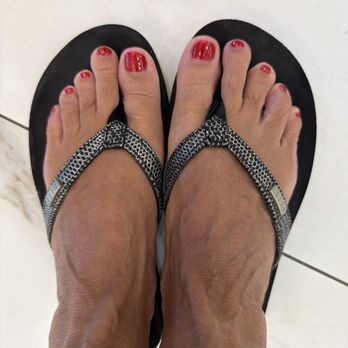 Ocean Spa and Nails - Apple red sparkling toes! - Nail Salons Near Me - Scottsdale, Arizona