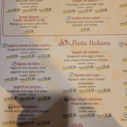 Adesso Pasta - Menu