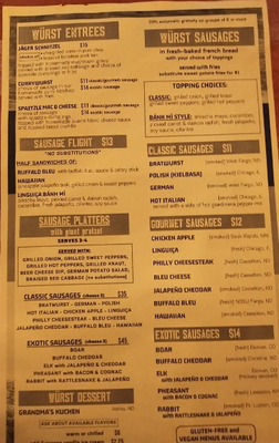 Menu photo 7 Würst Bier Hall Fargo, ND Menu photo 7 Würst Bier Hall Fargo, ND