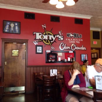 Tony's Seafood Restaurant - Snack time with Joe - Seafood Near Me - Cedar Key, Florida Tony's Seafood Restaurant - Snack time with Joe - Seafood Near Me - Cedar Key, Florida